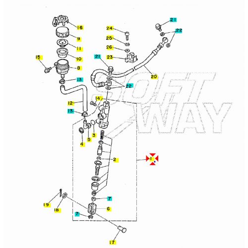 Pompa freno posteriore Yamaha DT WR...