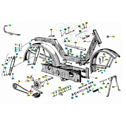 Pedivella sinistra Piaggio Bravo Si...