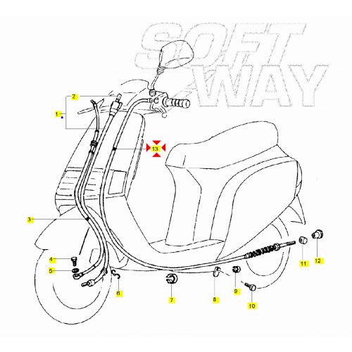 Cavo freno posteriore Sfera Quartz...
