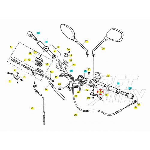 Leva sinistra per tamburo F12 - 12113303