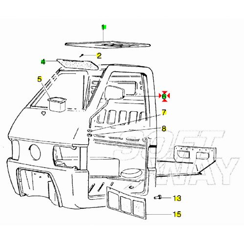 Specchio Ape 50 FL3 MIX TM RST 565061...