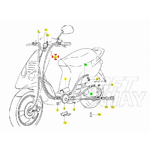 Cavo freno posteriore NRG Typhoon 560711