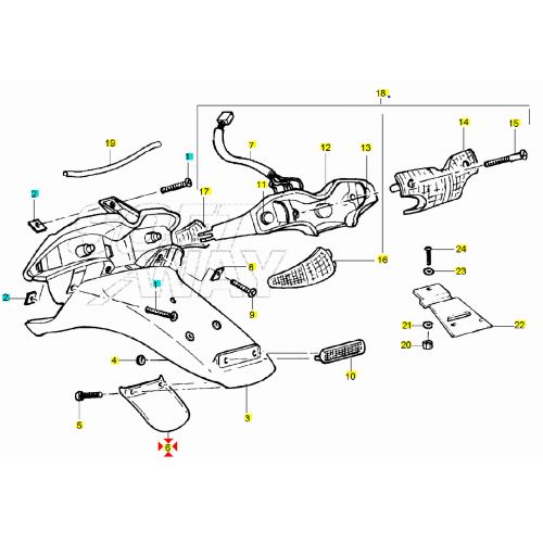 Paraspruzzi posteriore Gilera Runner...