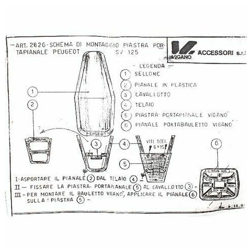 Piastra porta bauletto per scooter...