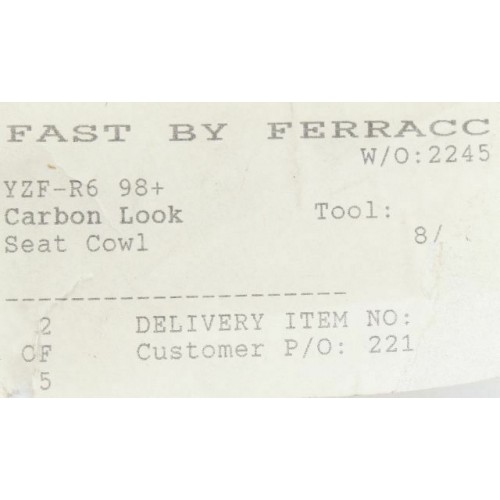 Copri sellino posteriore Yamaha R6...