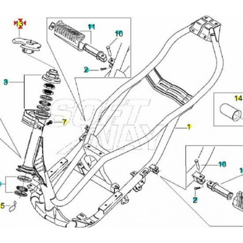 Chiusura inferiore manubrio Aprilia...