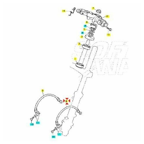 Tubo olio freni posteriore Yamaha FJ...