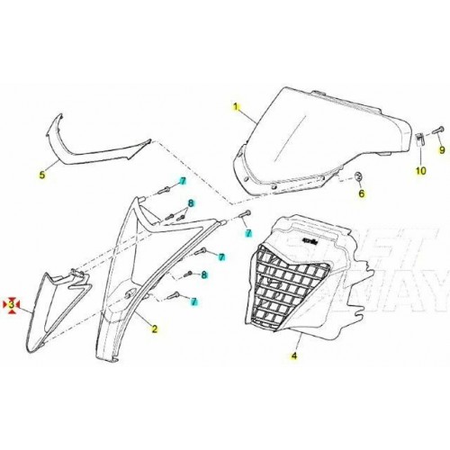 Griglia radiatore Aprilia SR Factory...