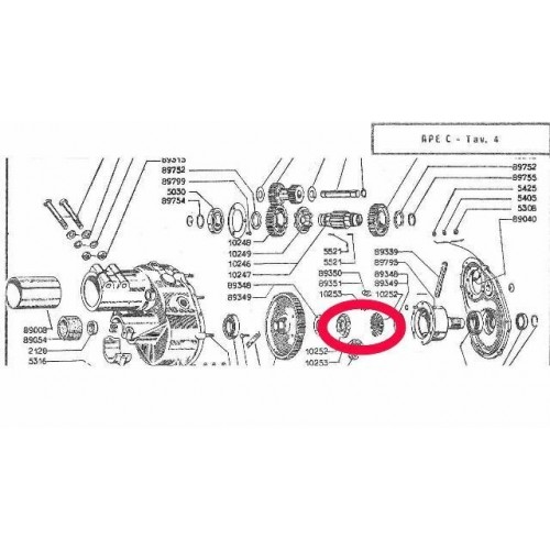 Ingranaggio planetario Ape C3 C4 18...