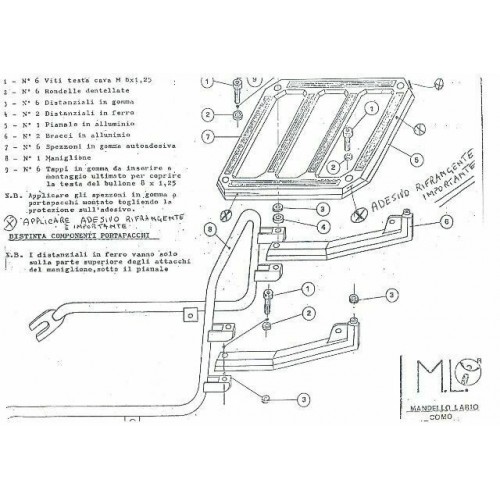 Portapacchi posteriore Cagiva SXT e...